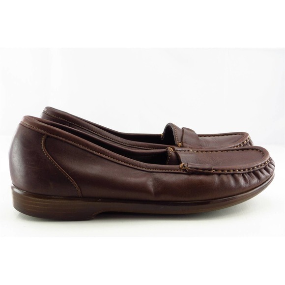 Sas Tripad Comfort Size 7 N Almond Toe Brown Loafer Leather Women - Picture 3 of 7
